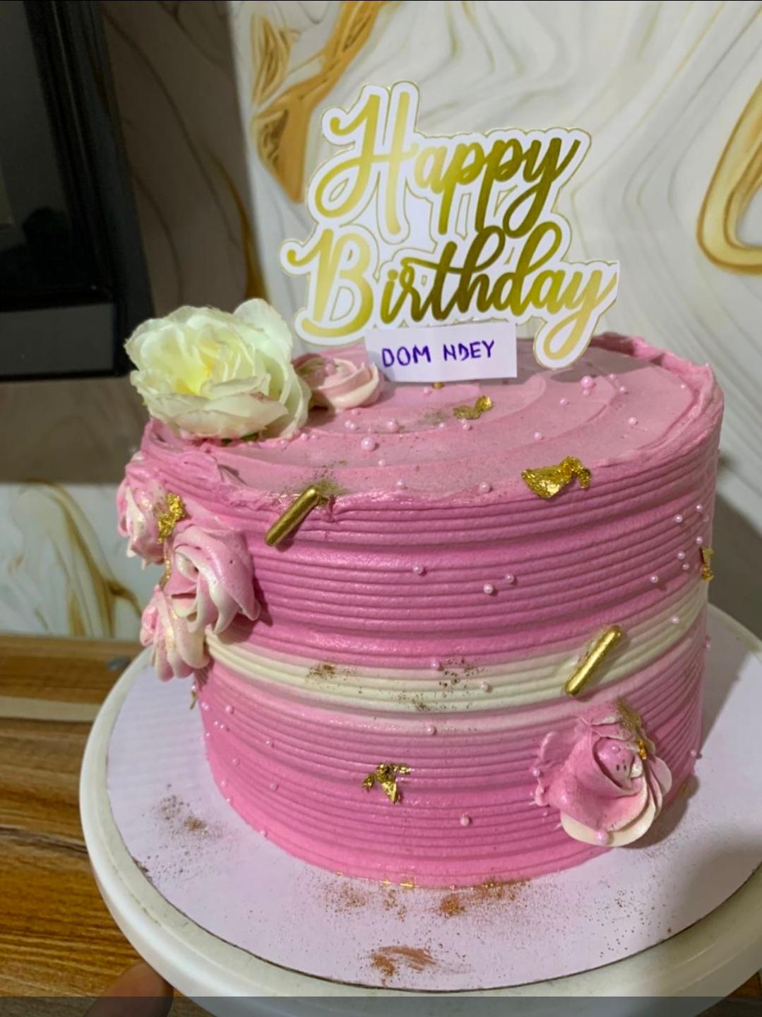 Soft Pink Floral Cake